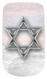 DAROYAL-120-PK-SL Star of David Pink-Silver